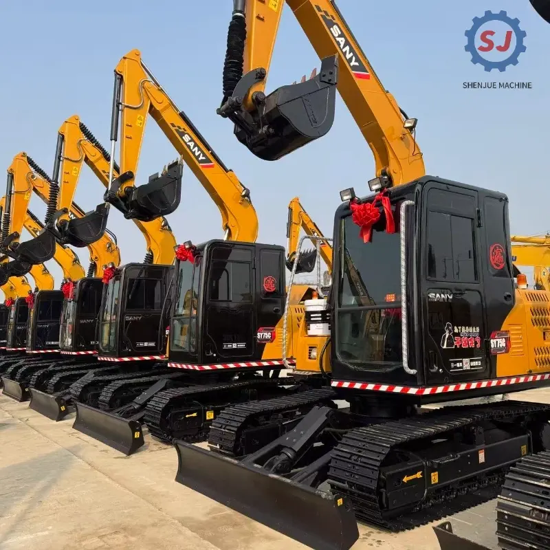 Robust Efficient Used SANY SY75C Midi Crawler Excavator Construction Machinery Supplier
