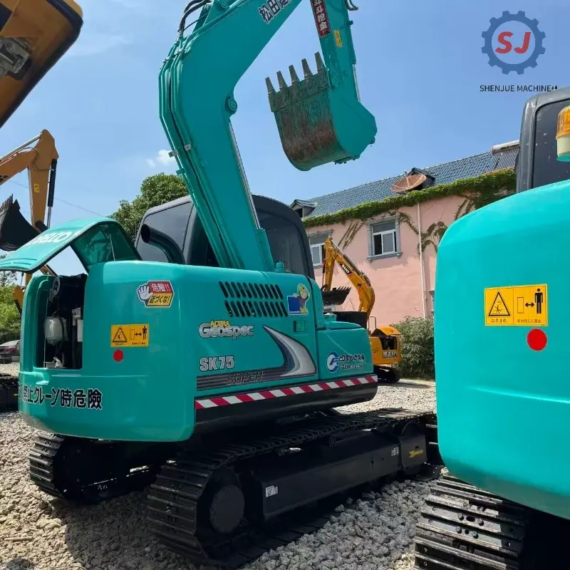 Compact Hot Sale Used KOBELCO SK75 Mini Crawler Excavator Global Supplier Solution