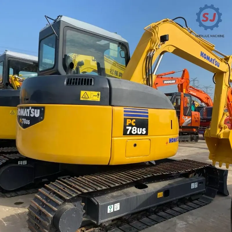 Zero Swing Compact Second-hand KOMATSU PC78US Mini Excavator Demolition Solution Supplier